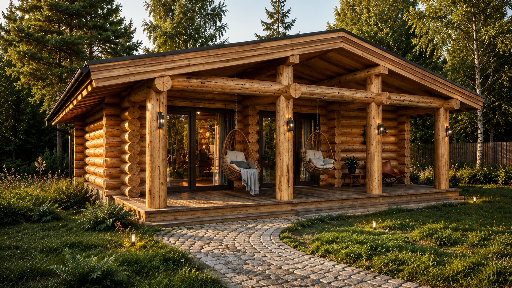 Компактный дом 78,7 м², фасад и терраса